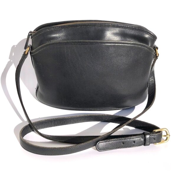 Vintage 90s Coach Anderson 9976 Crossbody Leather Bag Purse Black Shoulder Strap - Picture 3 of 16